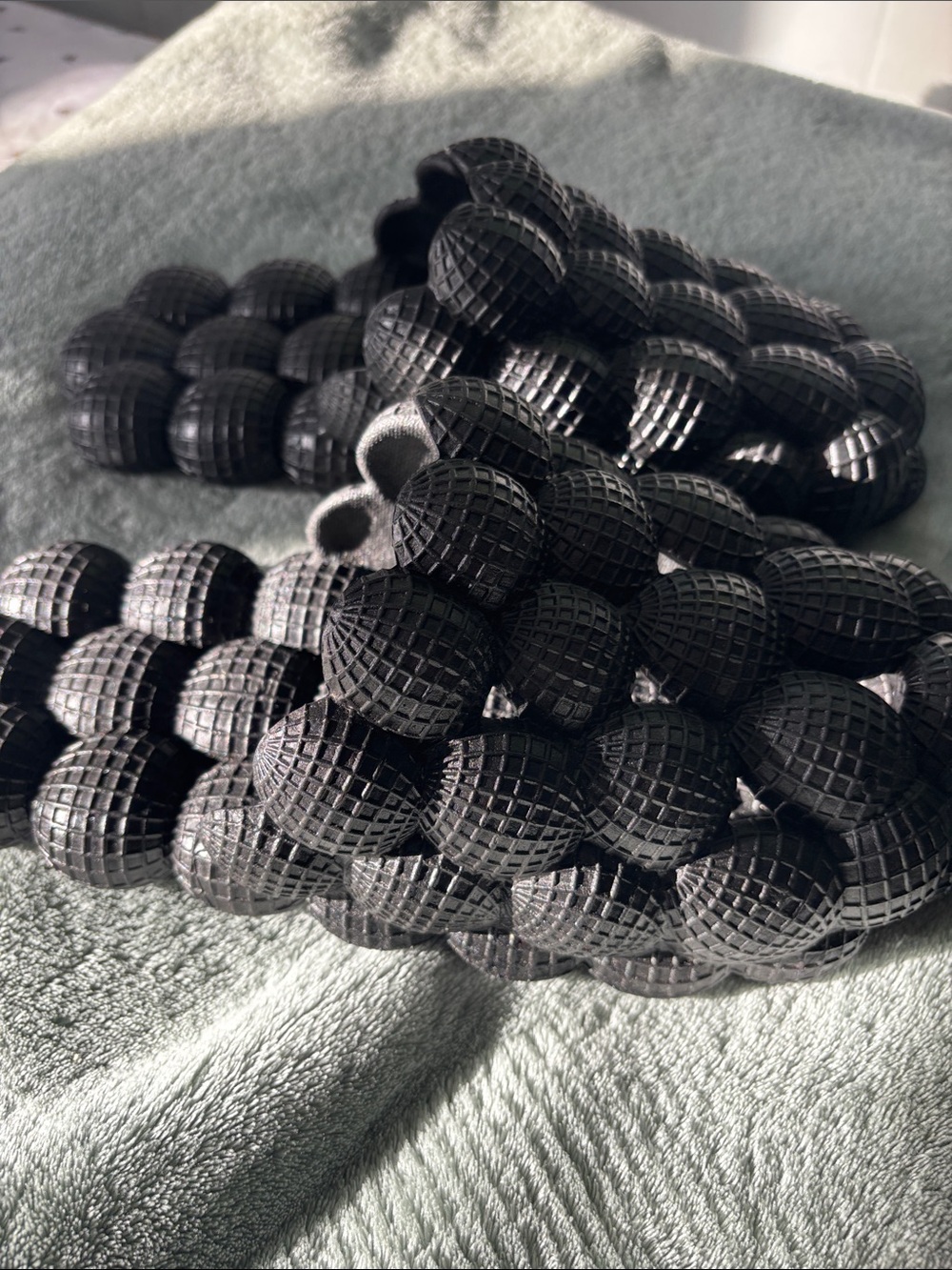 Chunky Black Beaded Statement Belt